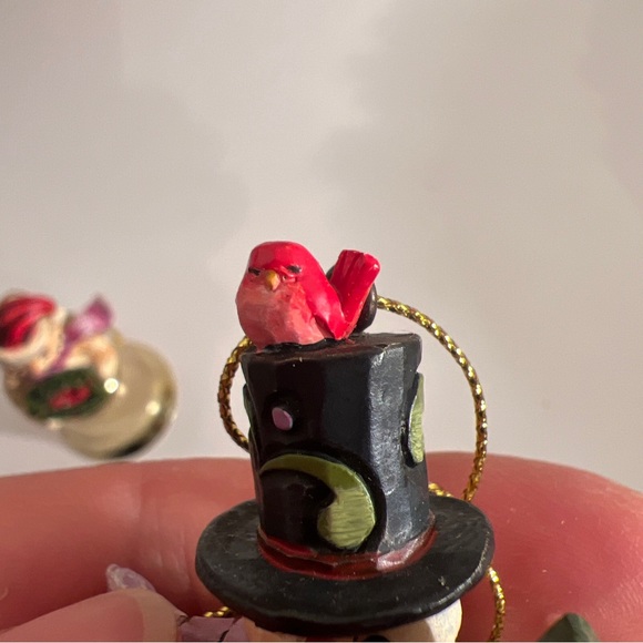 A Lot Of 2 2009/2010Jim Shore Snowman Christmas Hanging Gold Bell Ornament RARE - Picture 11 of 15